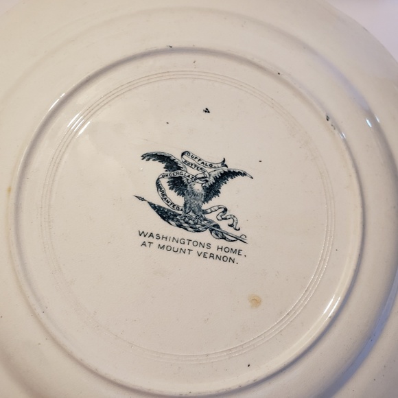 Buffalo Pottery antique plate Washingtons home - Picture 2 of 2